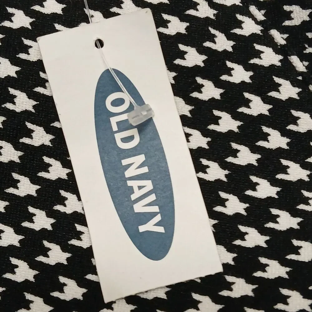 Old Navy 8T Tall Black White Houndstooth Pixie Skinny Women's Pants NEW - Picture 7 of 7